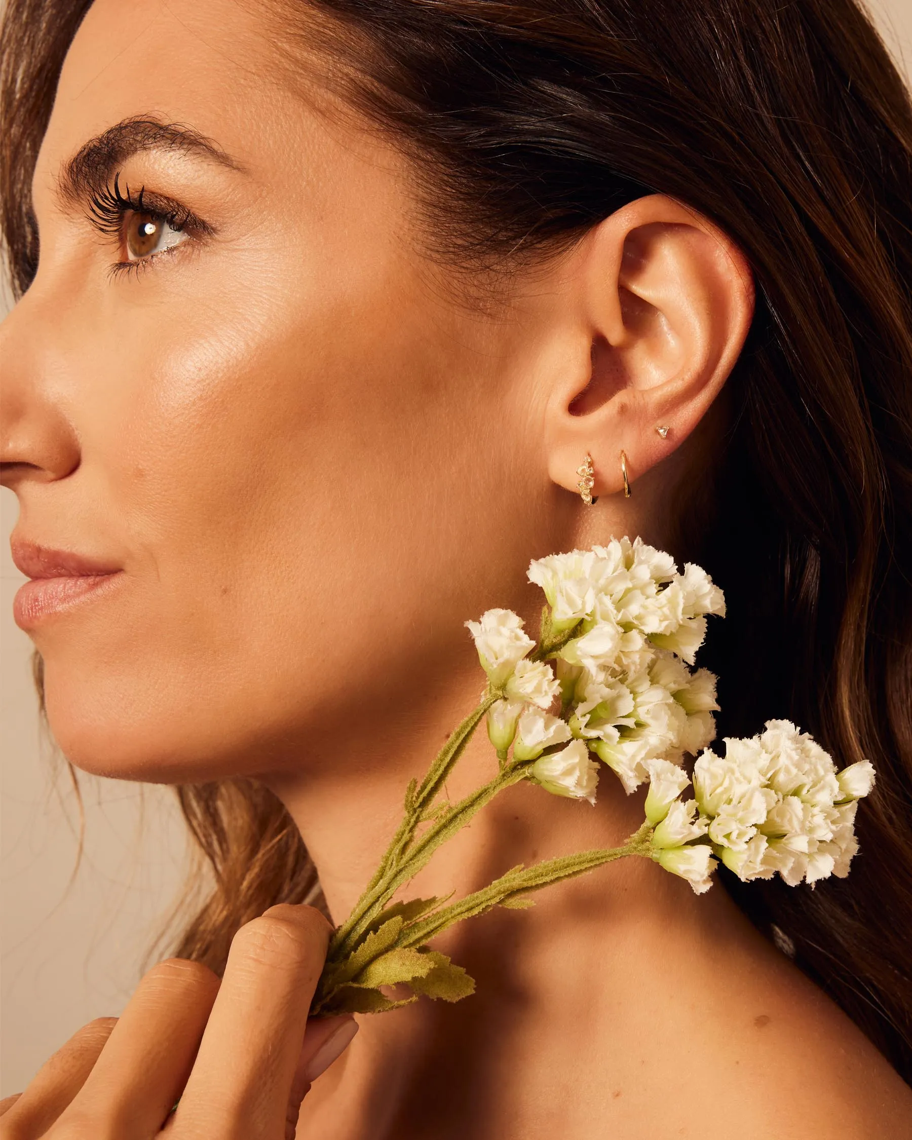 Forever Triangle Earring | 9k Solid Gold | Sapphire sold by Apodemia product image thumbnail 5