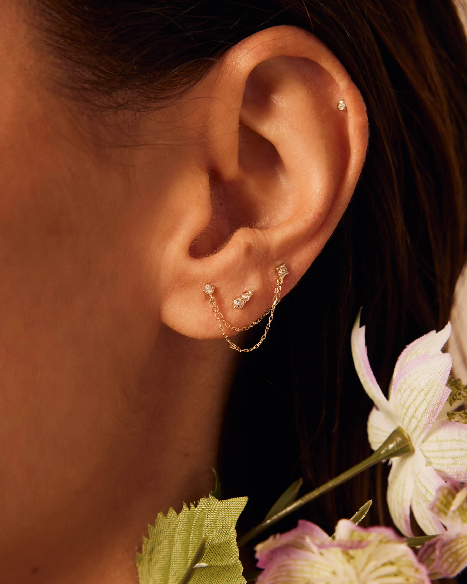 Donut Forever Earring | 9k Solid Gold | Diamond sold by Apodemia product image thumbnail 3