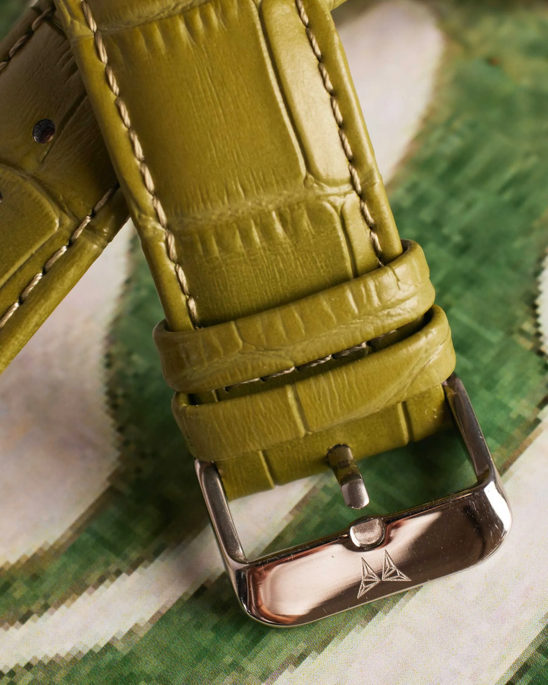 Men's Leather Strap Fresh Leaf | The Gray Box sold by Apodemia product image thumbnail 5