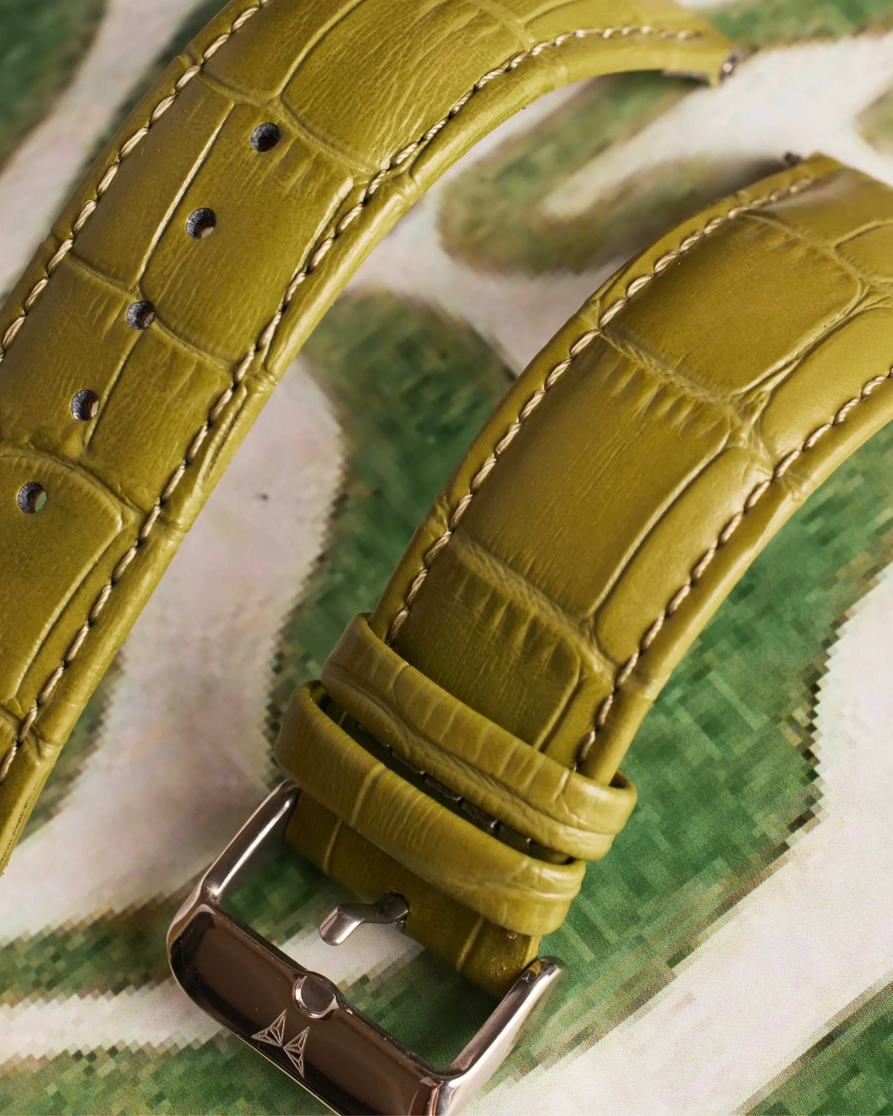 Men's Leather Strap Fresh Leaf | The Gray Box sold by Apodemia product image thumbnail 2