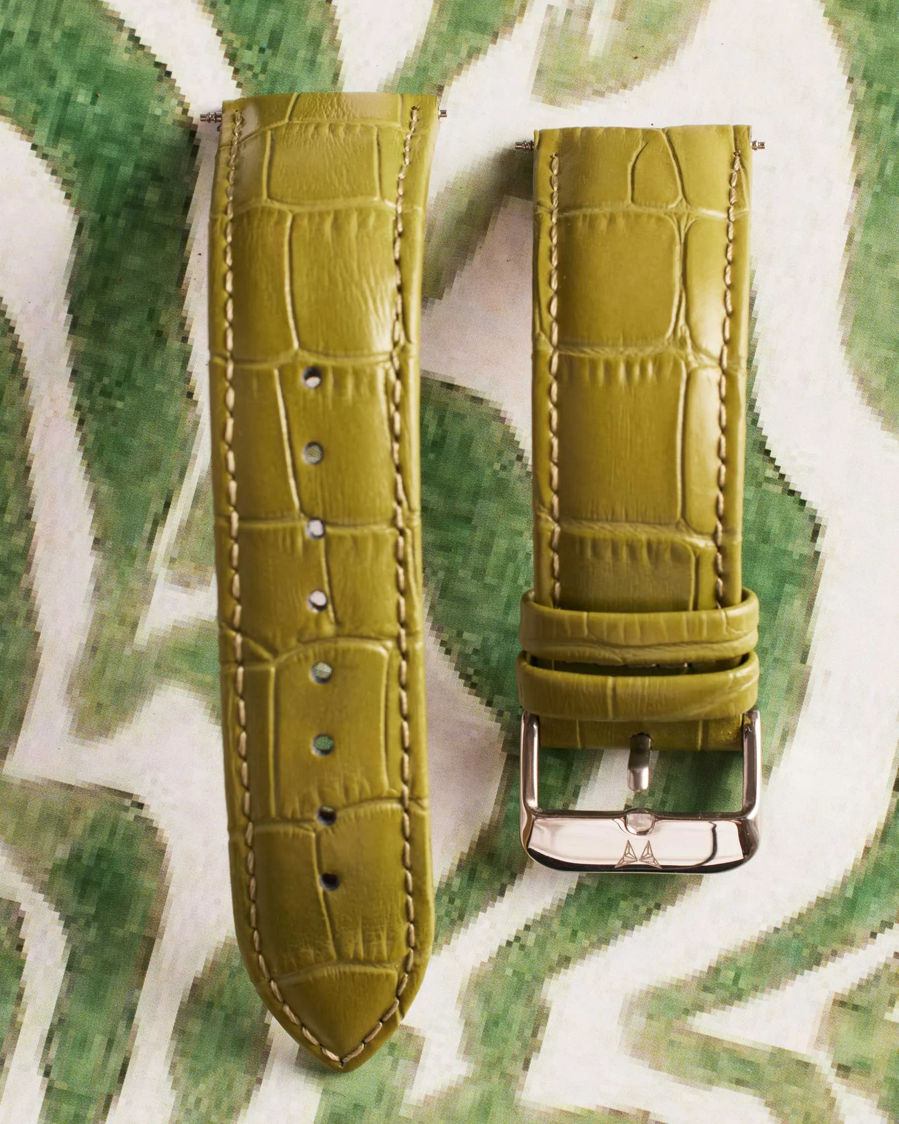 Men's Leather Strap Fresh Leaf | The Gray Box sold by Apodemia product image thumbnail 4