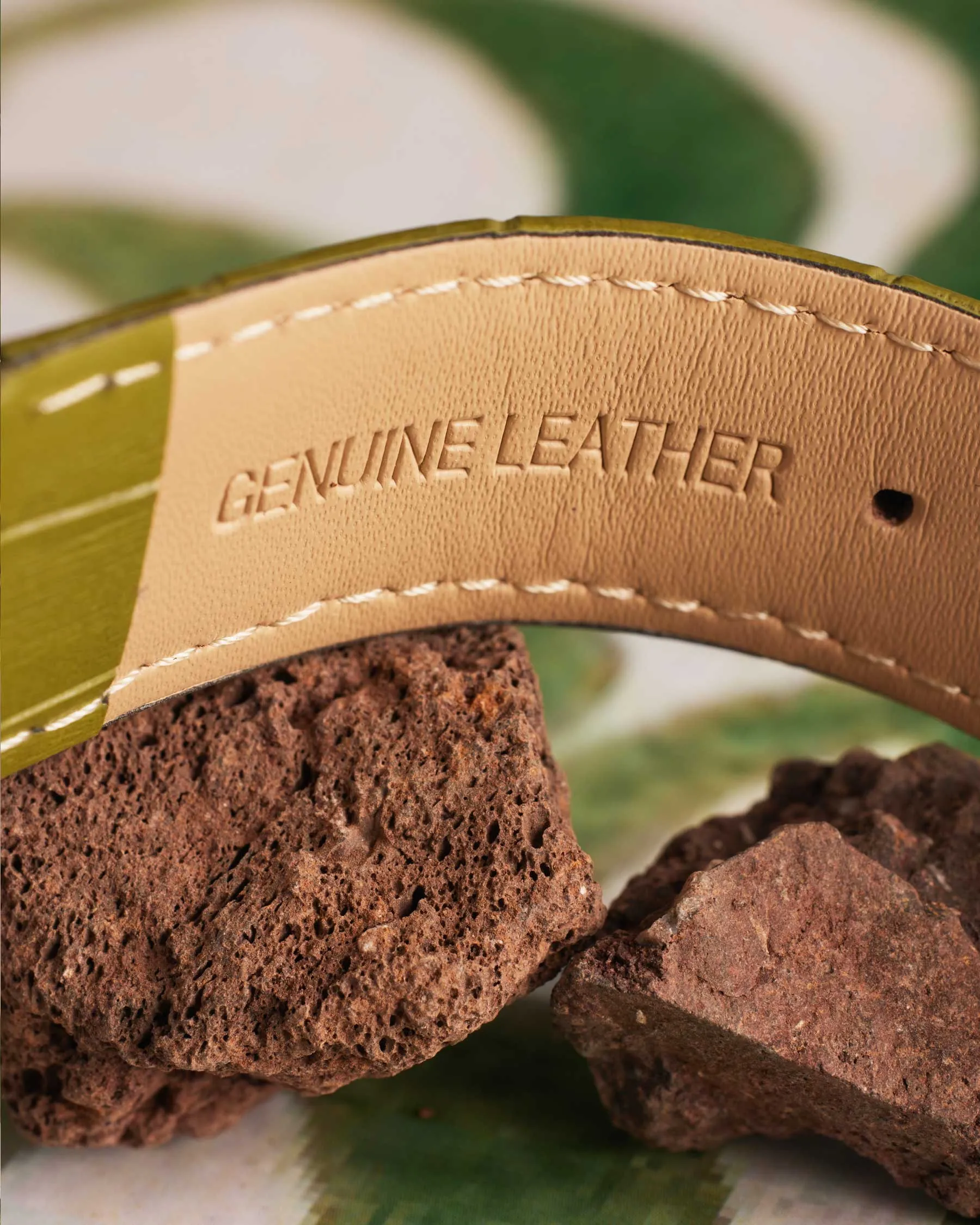 Men's Leather Strap Fresh Leaf | The Gray Box sold by Apodemia