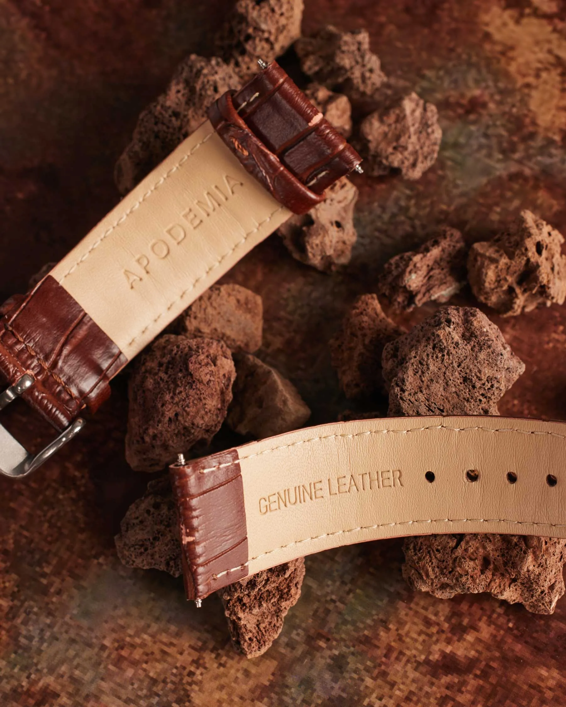 Men's Leather Strap Brown Coffee | The Gray Box sold by Apodemia