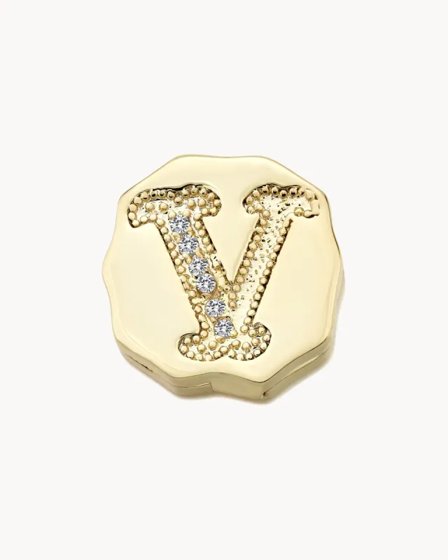 Charm Clip Bubble Vintage Letter V sold by Apodemia