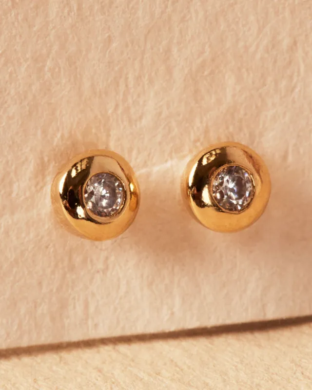 Classic Donut White Earrings sold by Apodemia