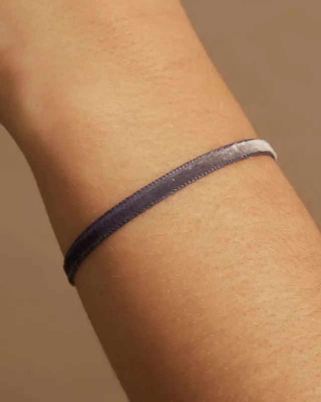 Purple Velvet Ribbon Bracelet sold by Apodemia
