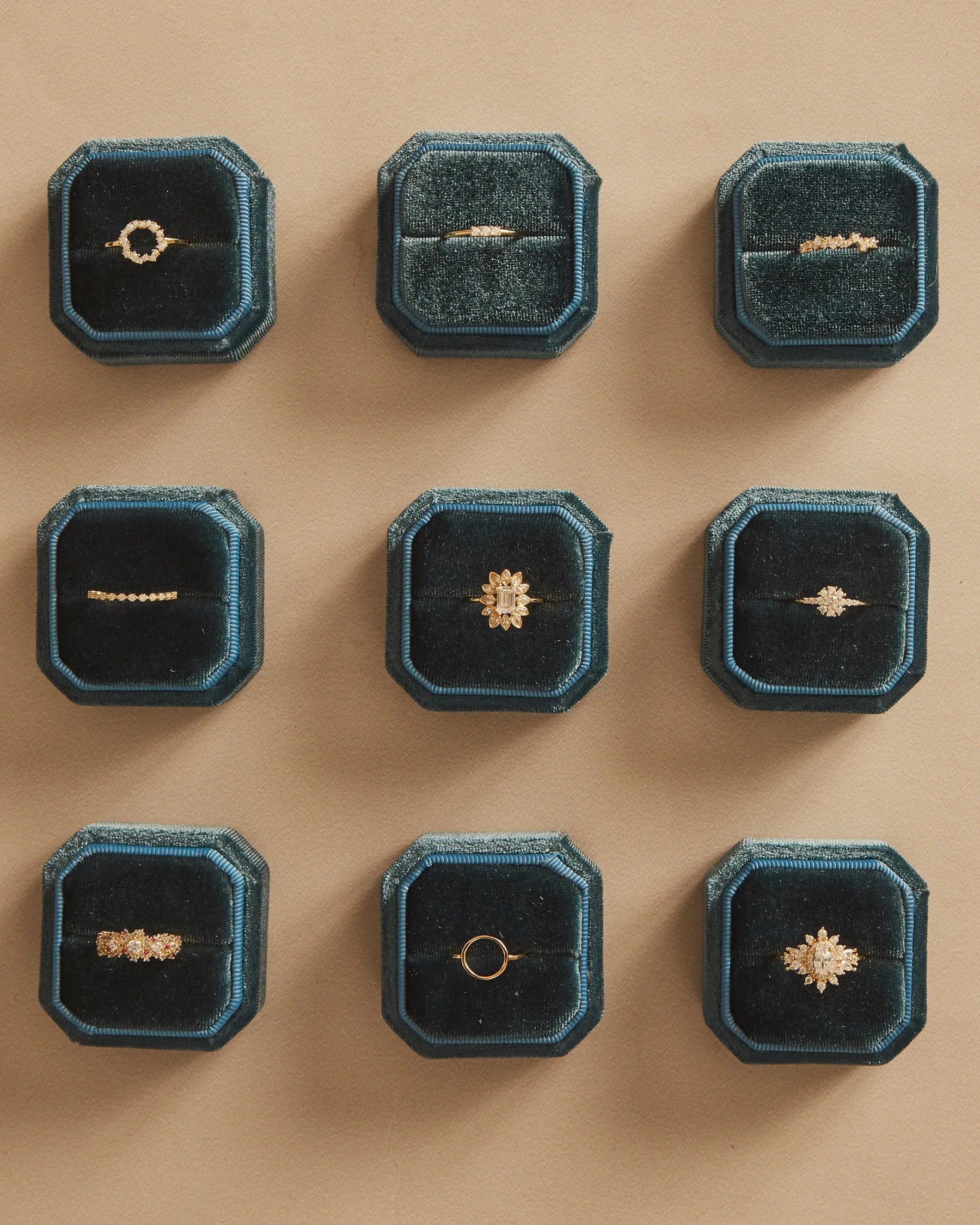 Velvet Dark Blue Jewelry Box | The Gray Box sold by Apodemia product image thumbnail 2