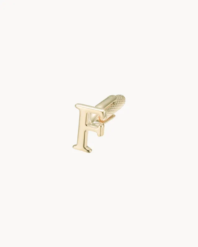 Cufflink Letter F | The Gray Box sold by Apodemia