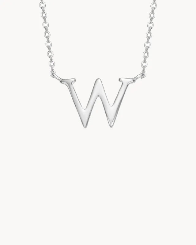 Necklace Letter W | The Gray Box sold by Apodemia