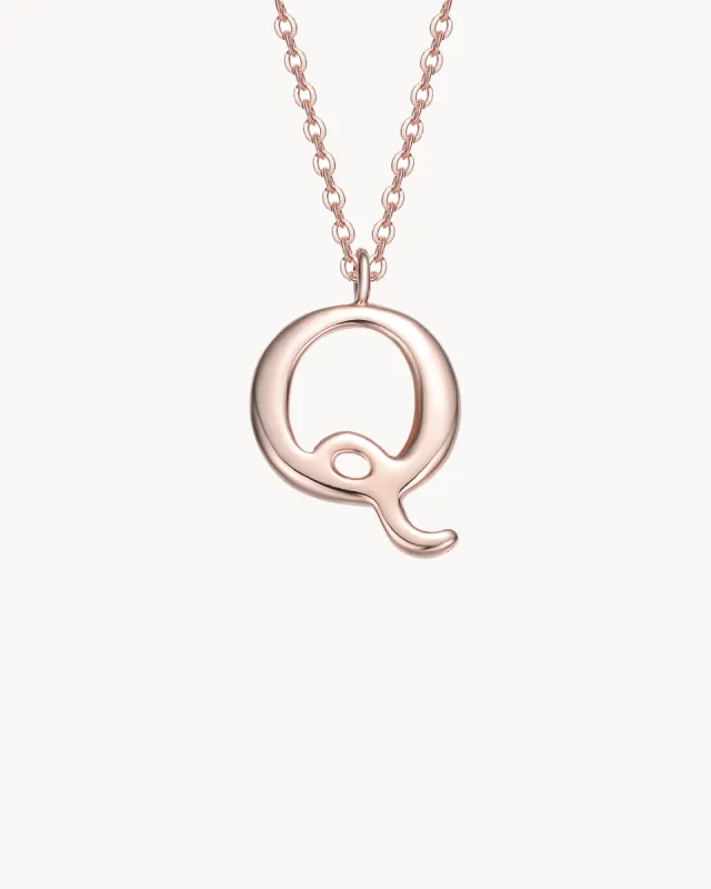 Necklace Letter Q | The Gray Box sold by Apodemia
