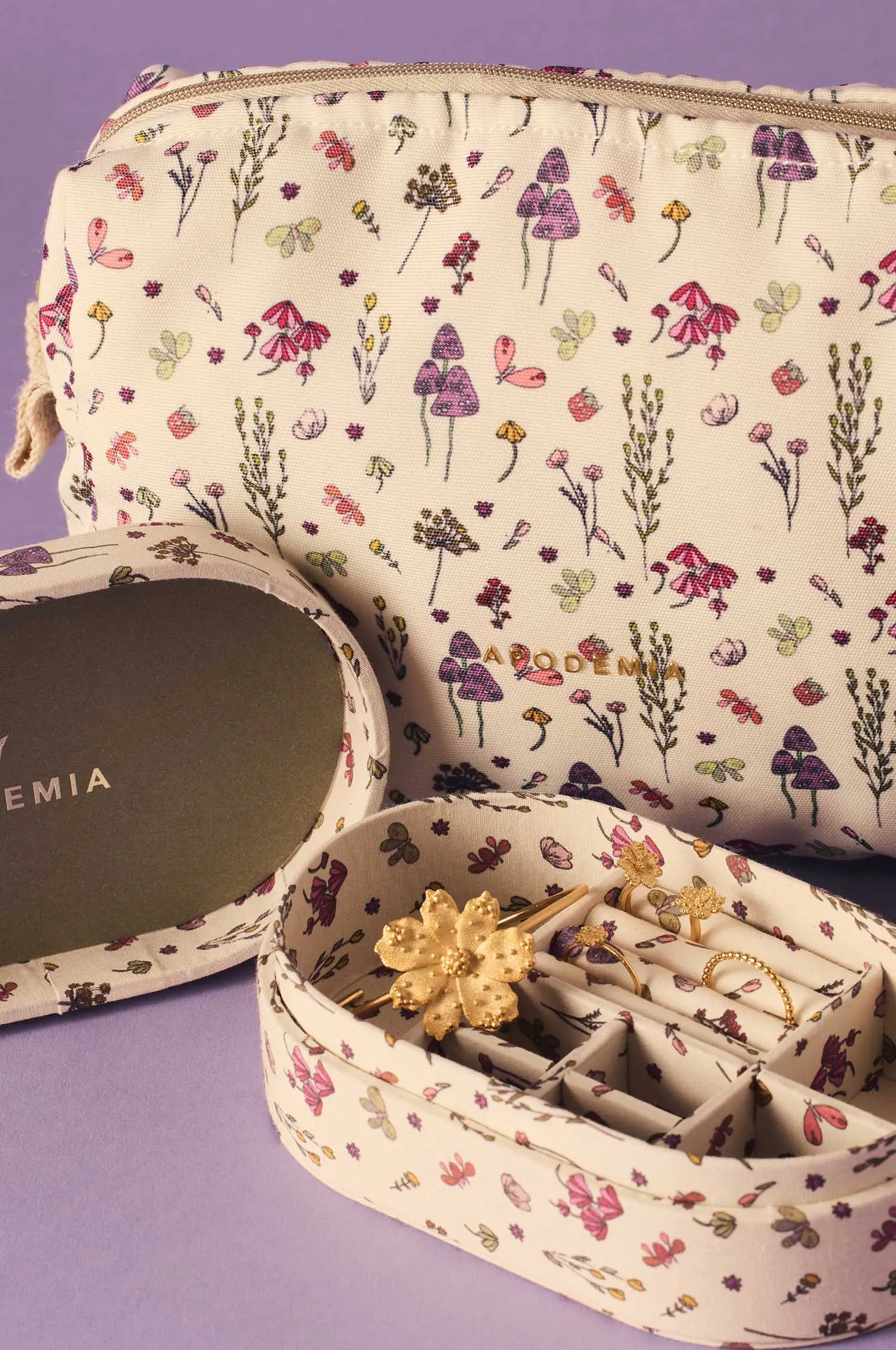 Flower toiletry bag sold by Apodemia product image thumbnail 4