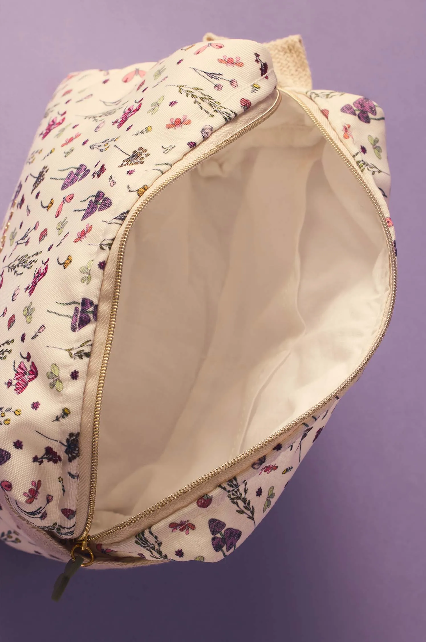 Flower toiletry bag sold by Apodemia product image thumbnail 3