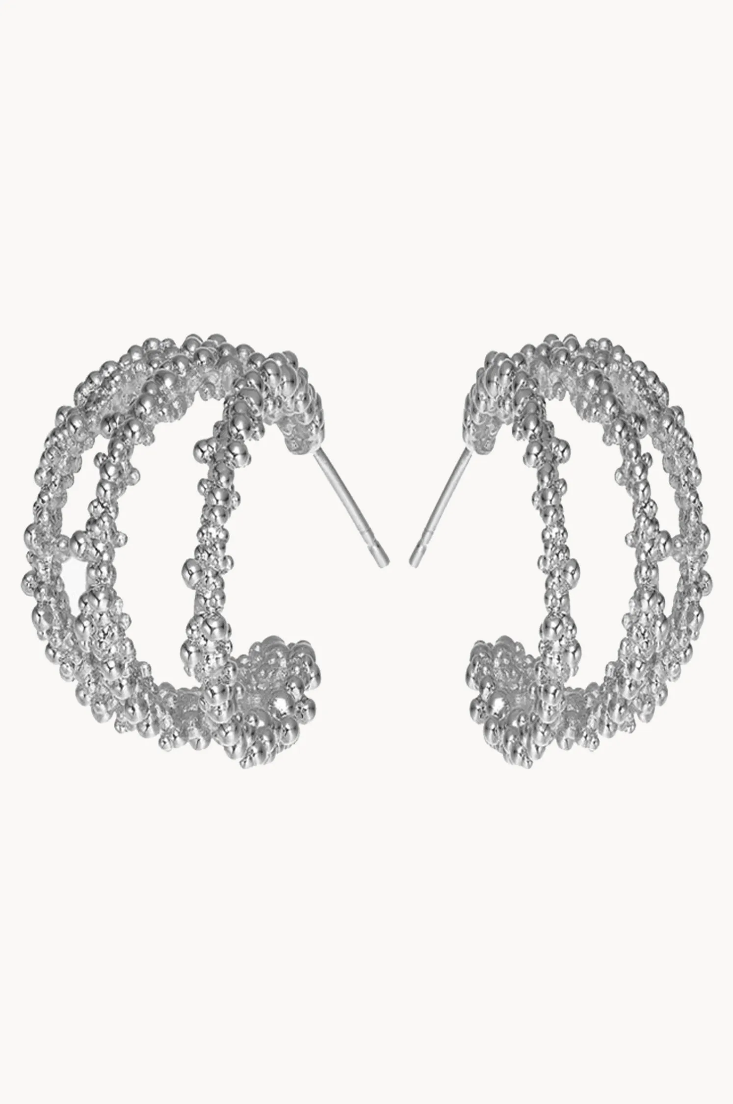Triple Hoop Earrings Sand Dust : The Gray Box sold by Apodemia