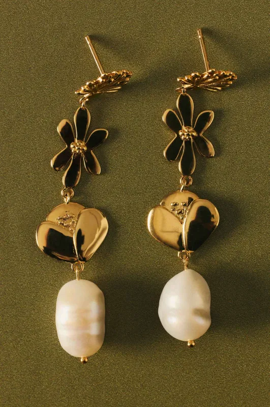 Long Pearl Earrings sold by Apodemia