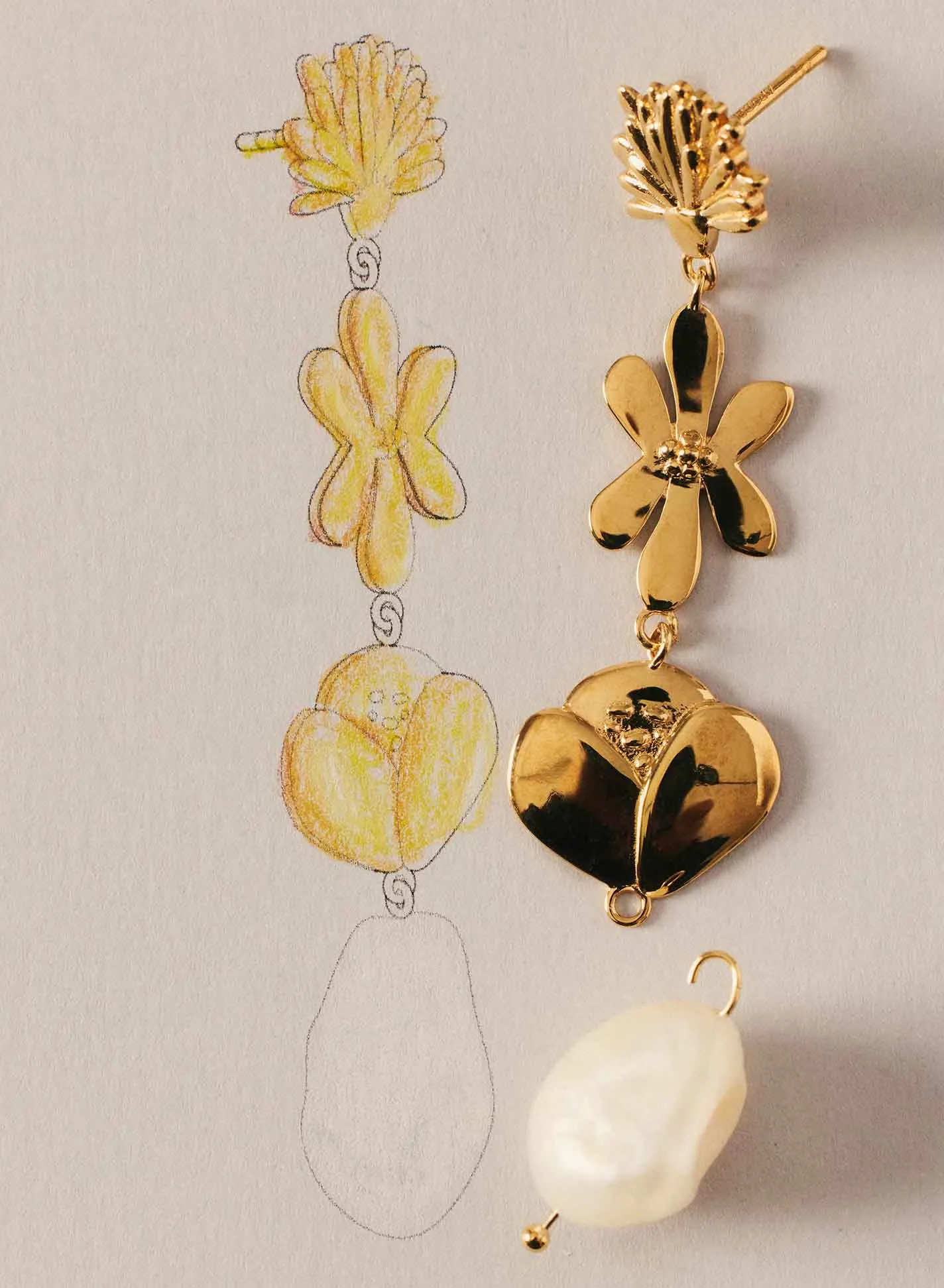 JIAOREN Long Earrings sold by Apodemia product image thumbnail 3
