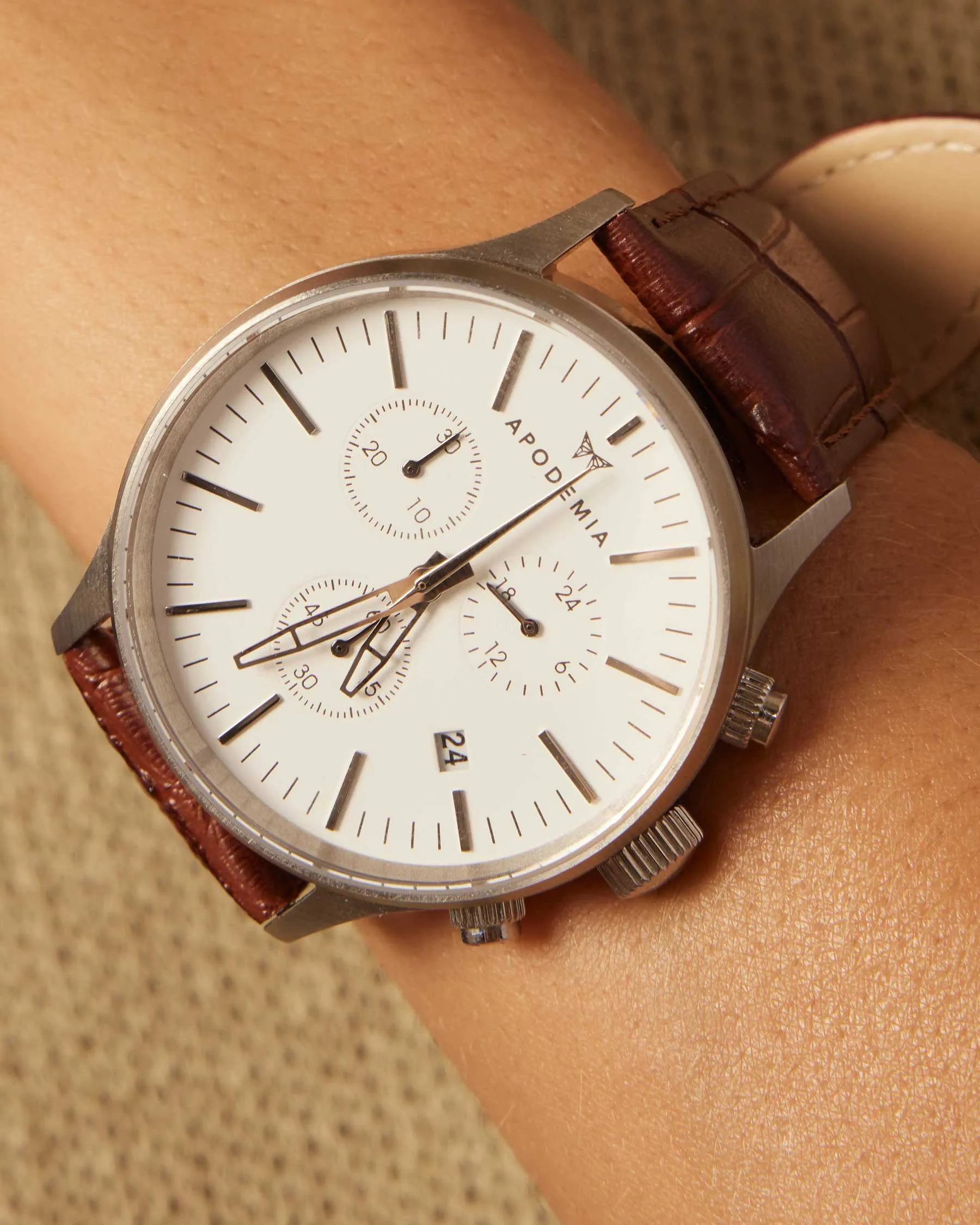 Woodland Chrono Brown Coffee Watch sold by Apodemia product image thumbnail 3