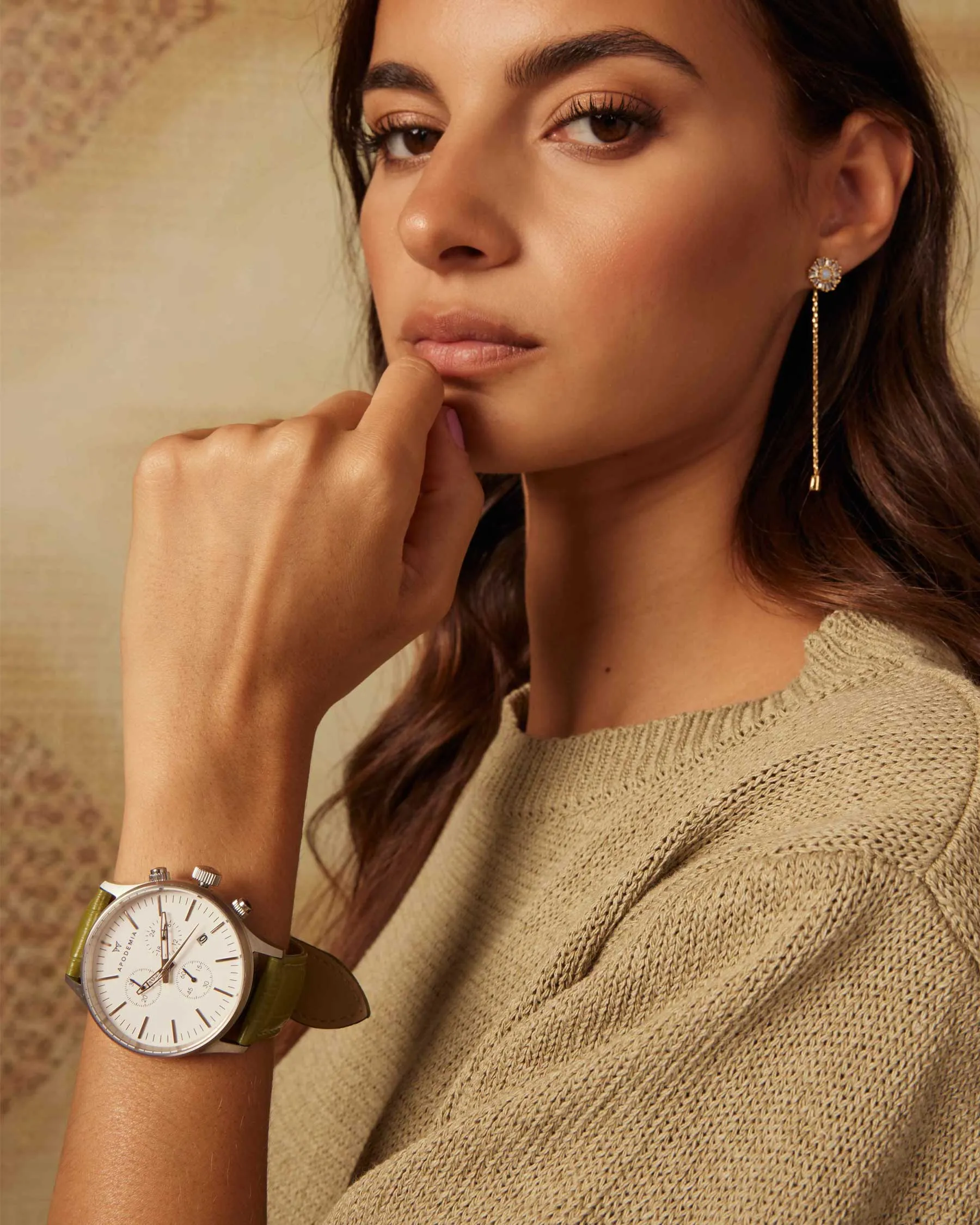 Woodland Chrono Fresh Leaf Watch sold by Apodemia