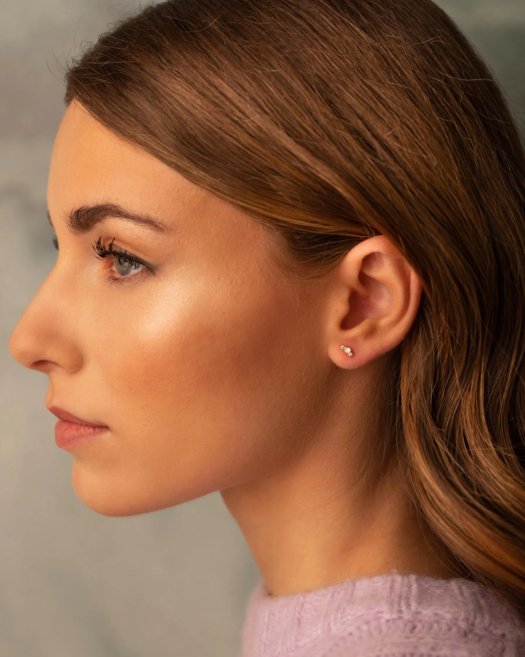 MINI TRIO PEARL EARRINGS sold by Apodemia product image thumbnail 3