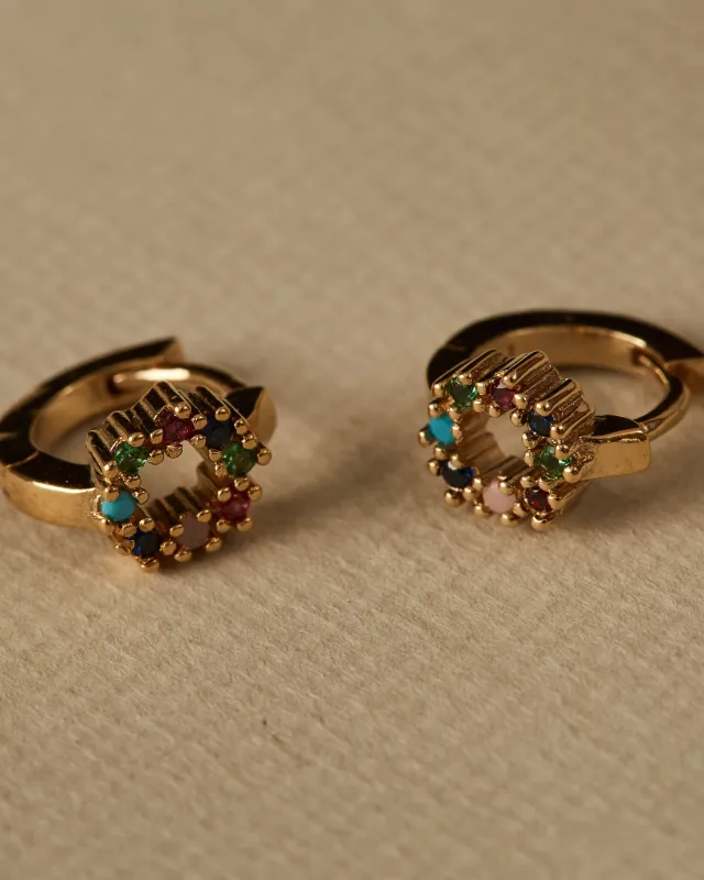 Thin Tutti Frutti Hoop Earrings sold by Apodemia