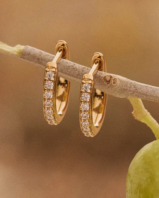 Pendientes Aro Sparkle Mini Base made by Apodemia