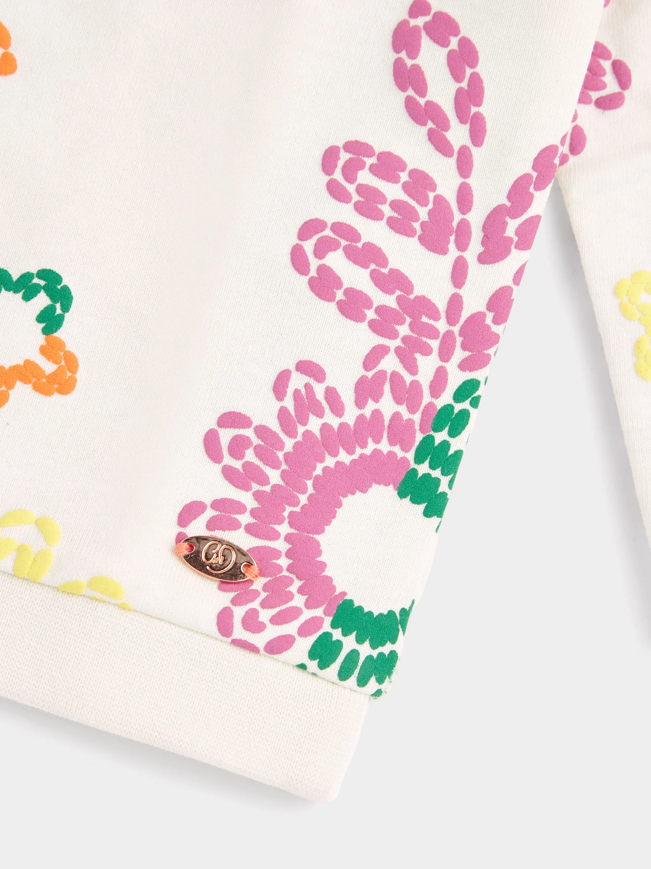 GWD Orla White Floral Print Sweatshirt sold by George W. Davies product image thumbnail 4