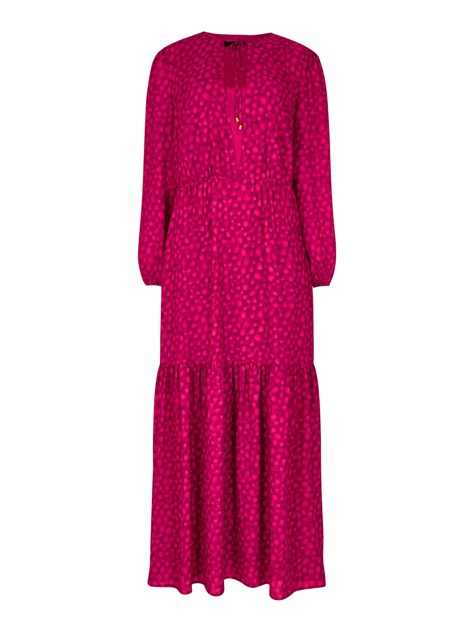 Fiona Spot Print Pink Maxi Dress sold by George W. Davies product image thumbnail 4