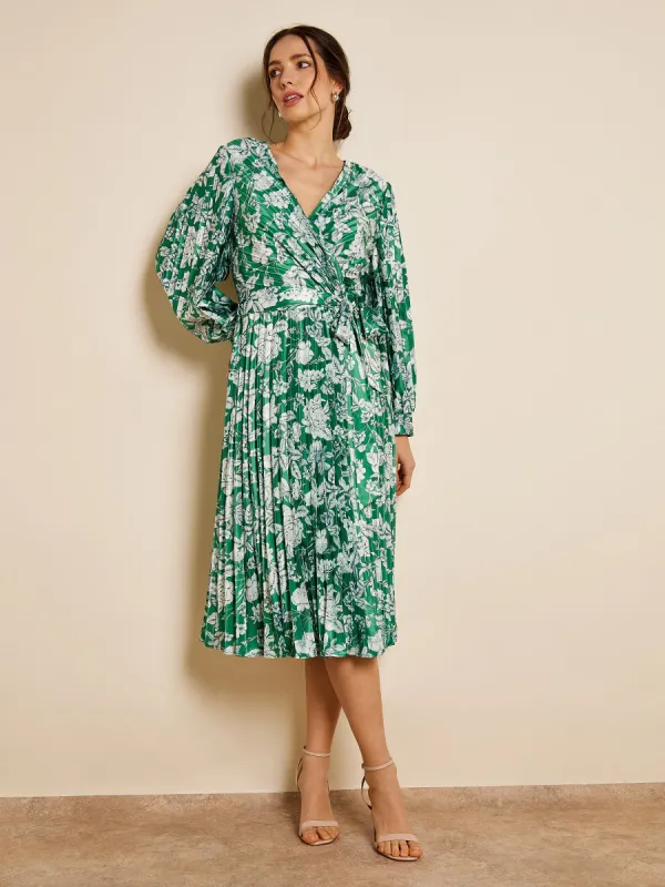 Dakota Leafy Floral Print Midi Dress sold by George W. Davies
