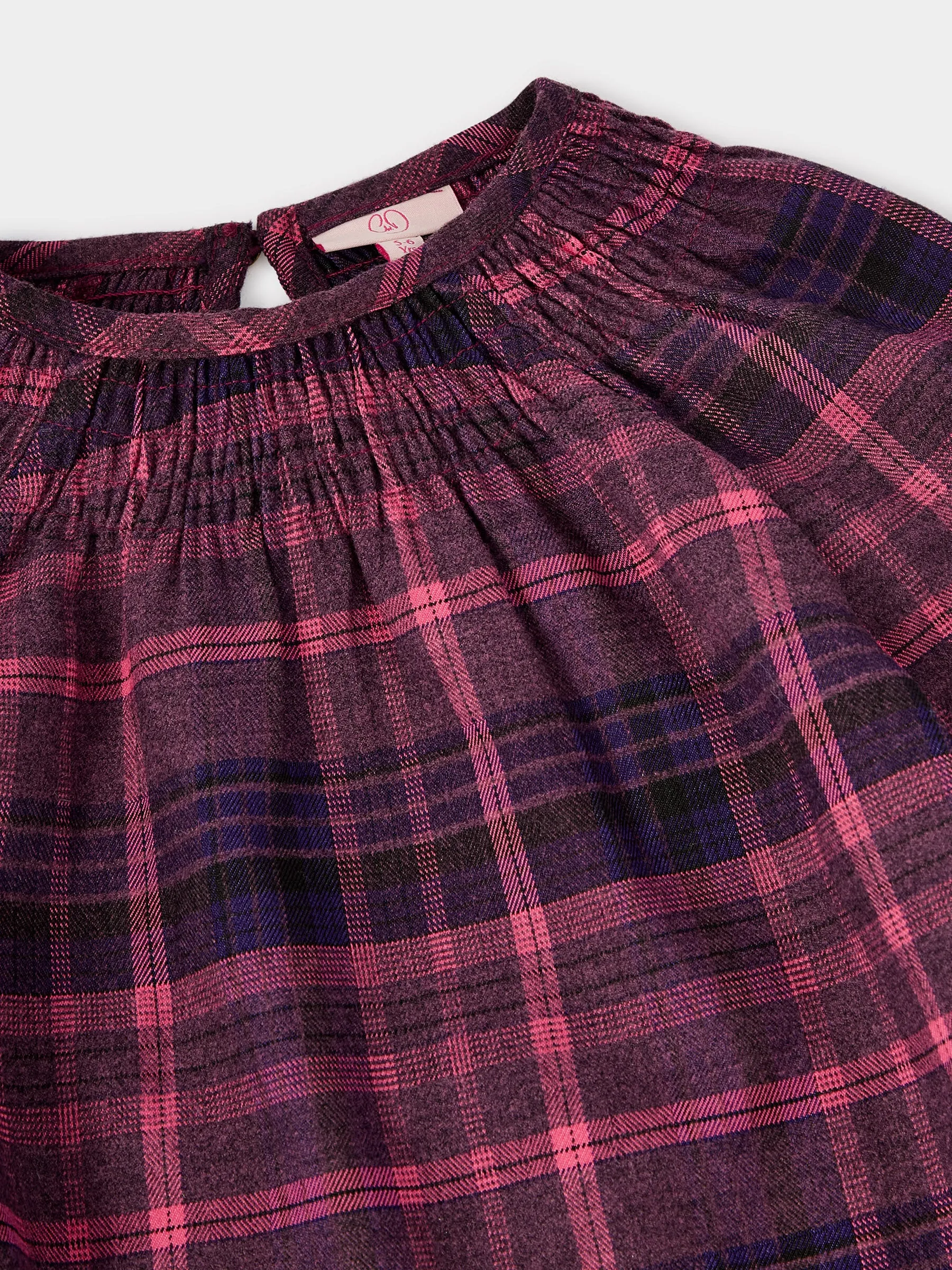 GWD Pixie Burgundy and Pink Check Dress sold by George W. Davies product image thumbnail 3