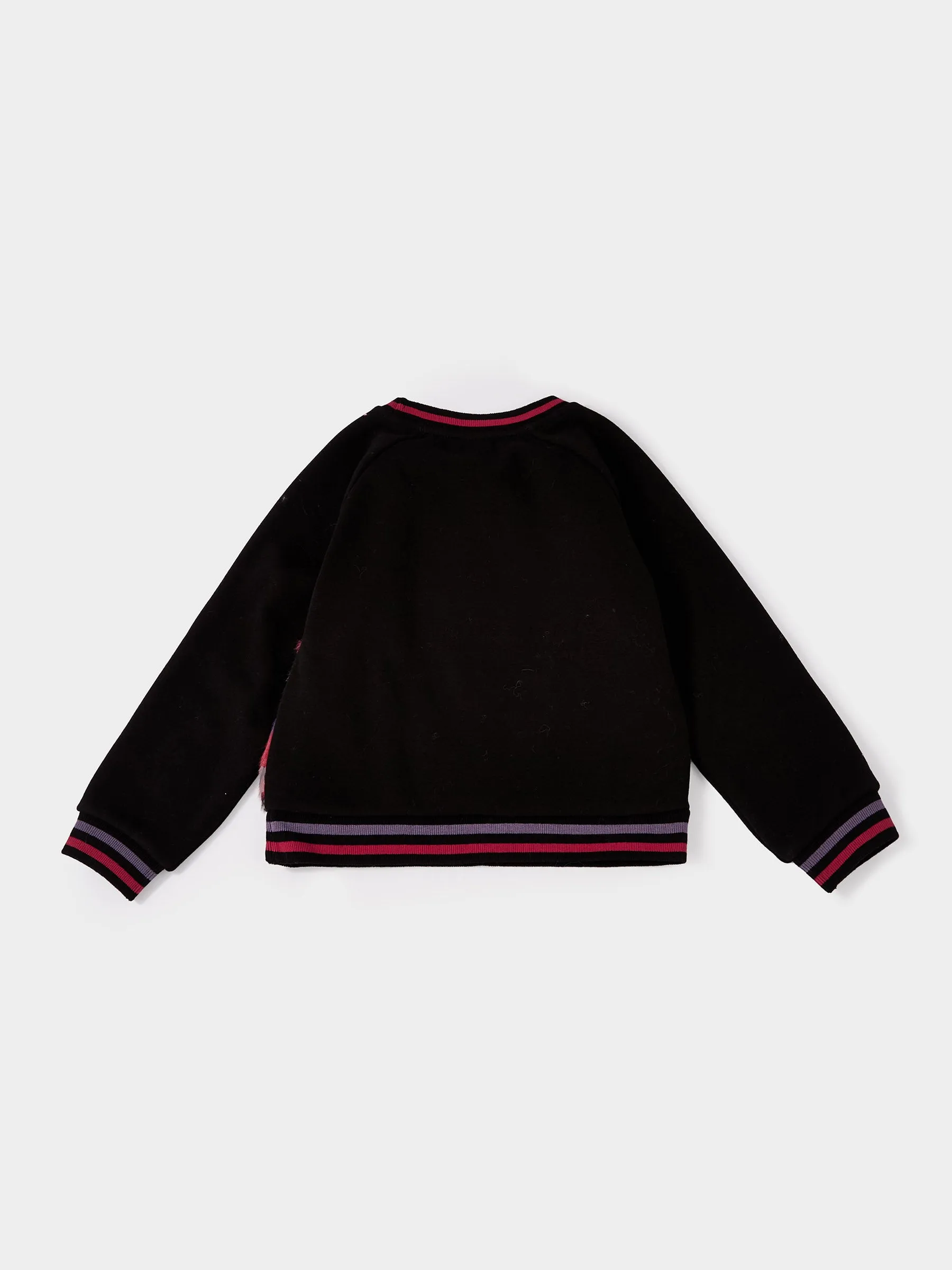 Lulu Mae Floral Faux Fur Sweatshirt sold by George W. Davies product image thumbnail 2