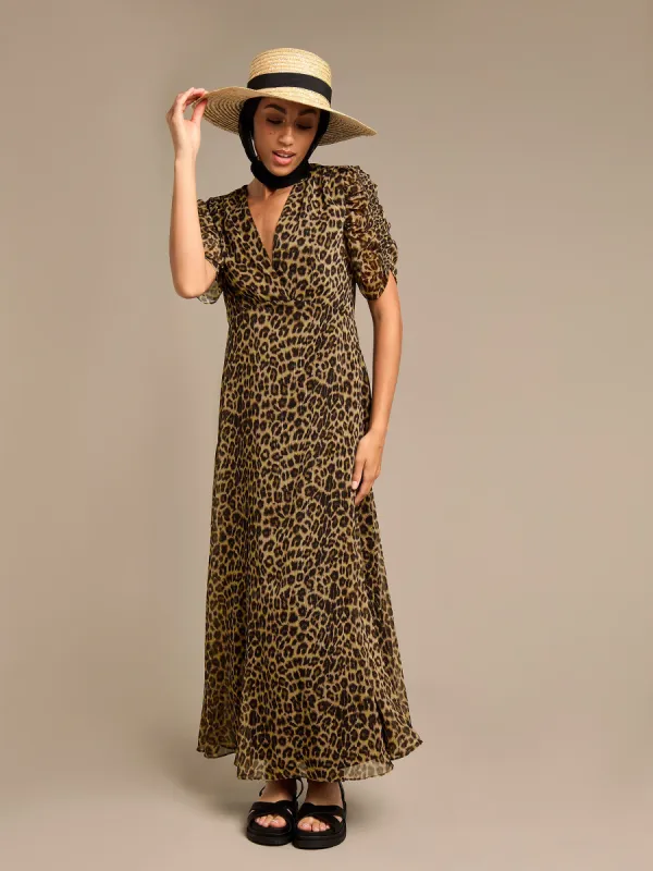 GWD Meril Leopard Print Maxi Dress sold by George W. Davies