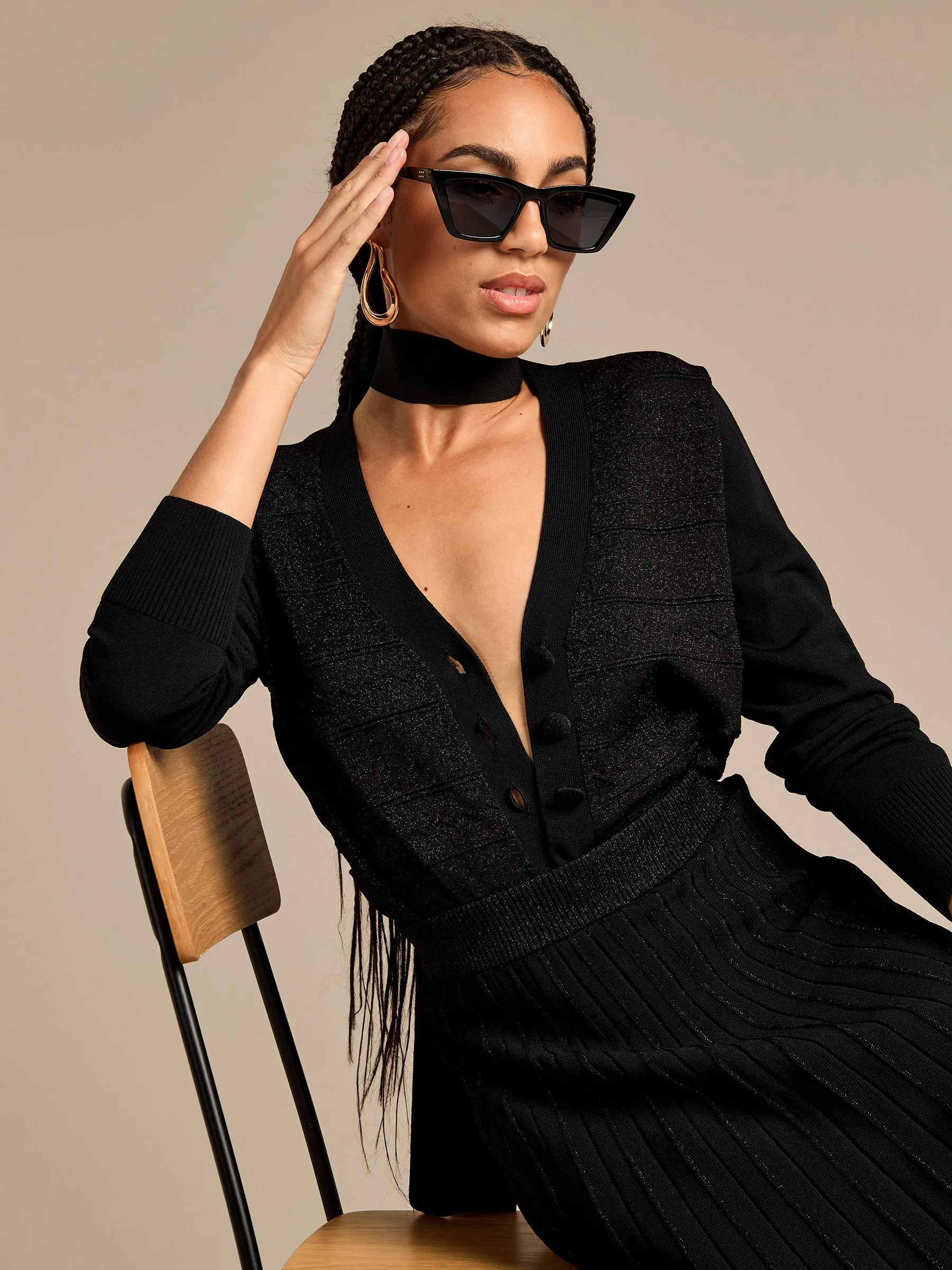 Phyllis Sparkle Cardigan and Pleated Skirt Outfit sold by George W. Davies product image thumbnail 4