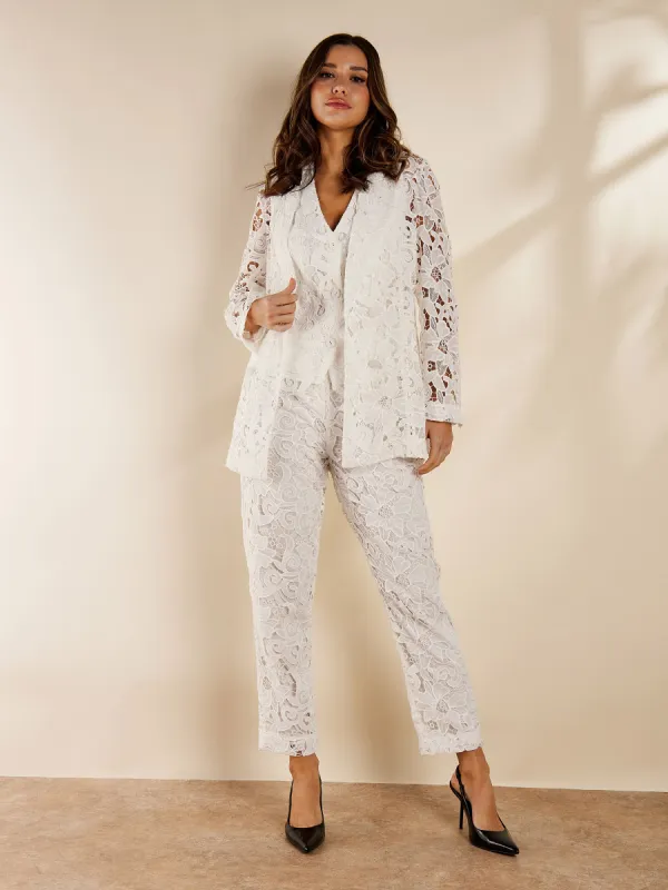 Paola Lace Blazer, Waistcoat and Trouser Outfit sold by George W. Davies