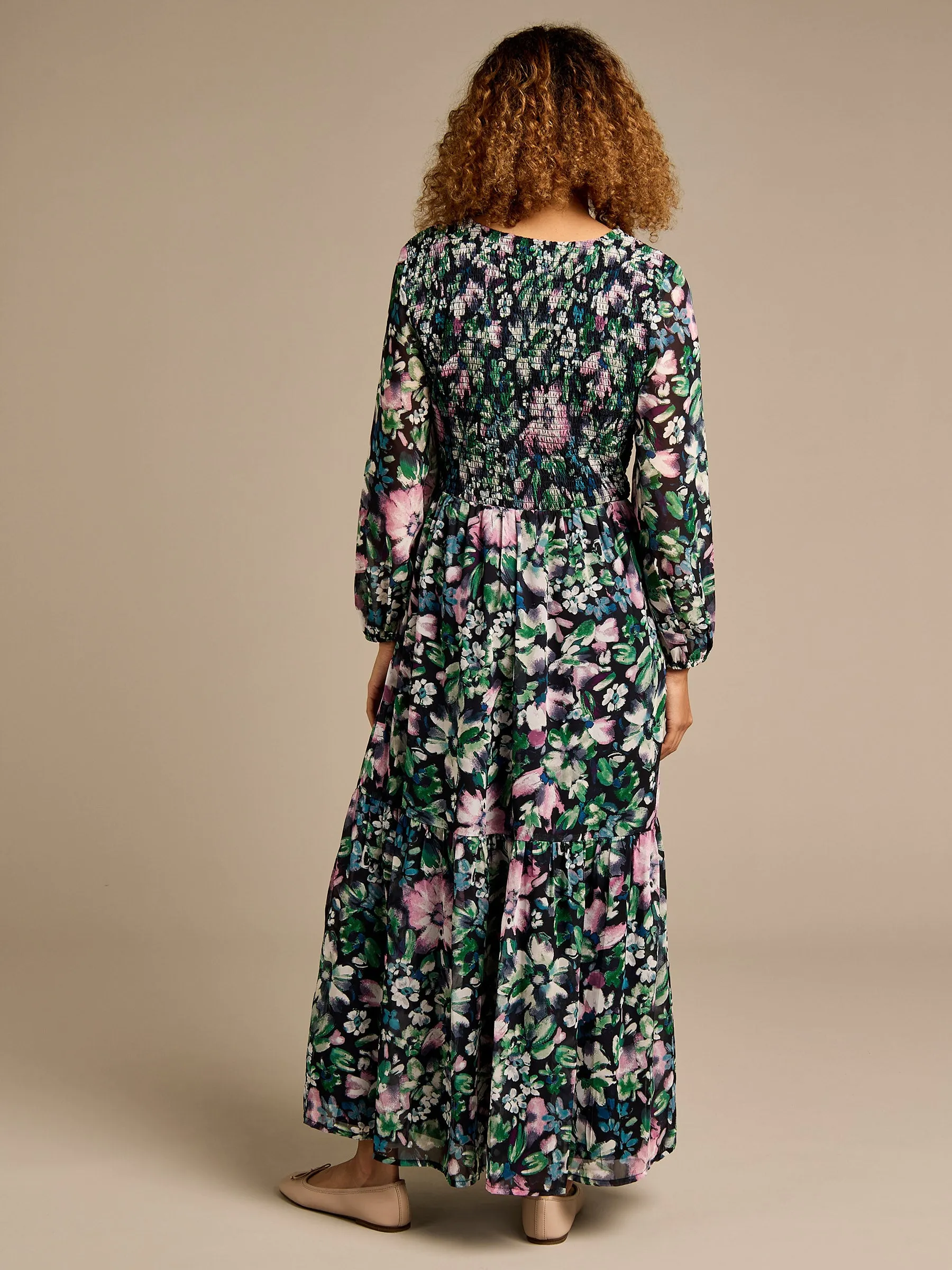 GWD Sasha Floral Printed Tiered Maxi Dress sold by George W. Davies product image thumbnail 3