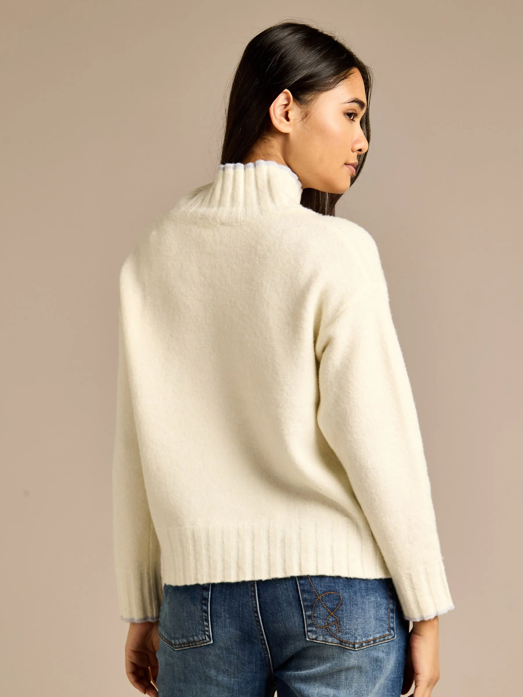 GWD Kipling Cream High Neck Jumper sold by George W. Davies product image thumbnail 4
