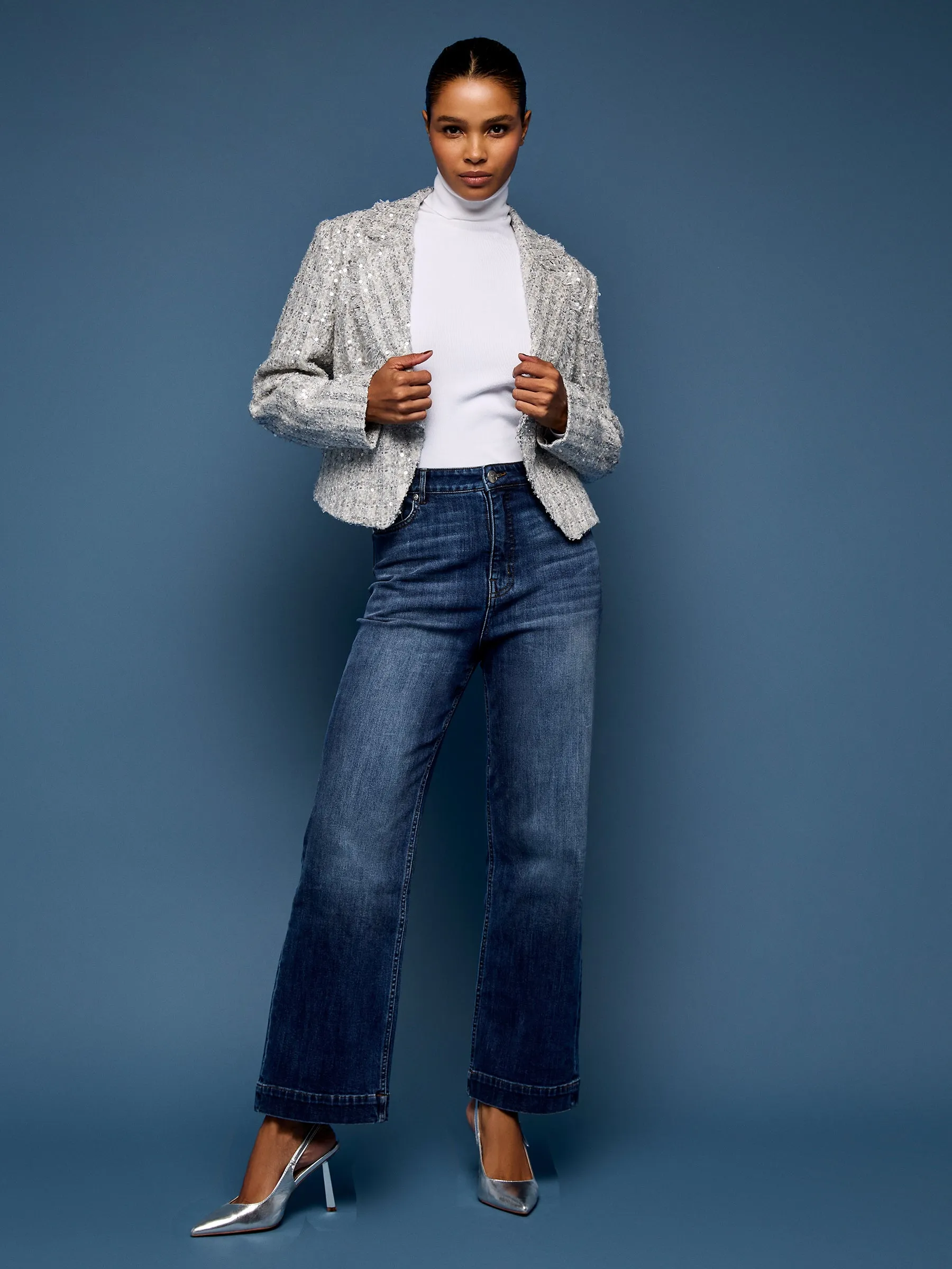 GWD Dixie Indigo Mid Wash Straight Leg Denim Jean sold by George W. Davies