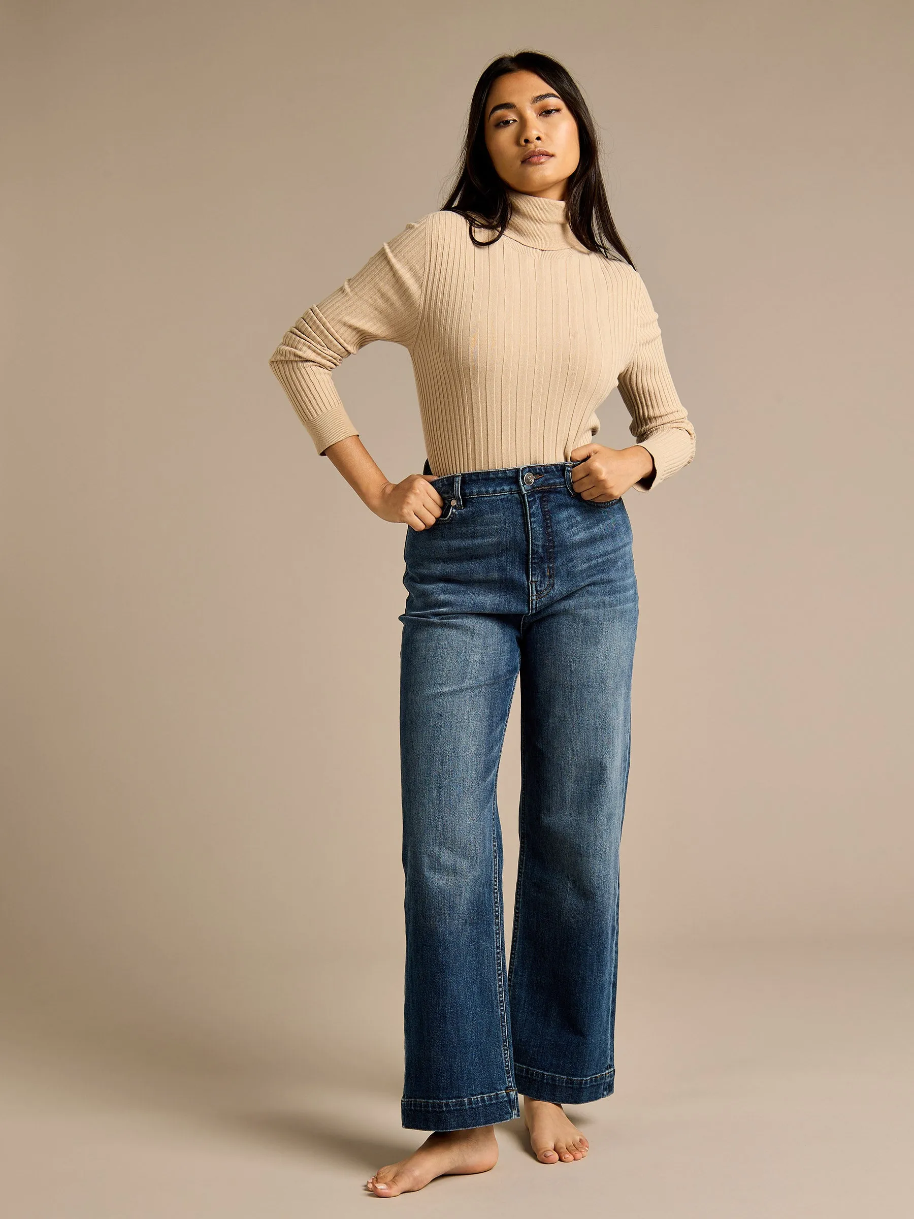 GWD Dixie Indigo Mid Wash Straight Leg Denim Jean sold by George W. Davies product image thumbnail 2