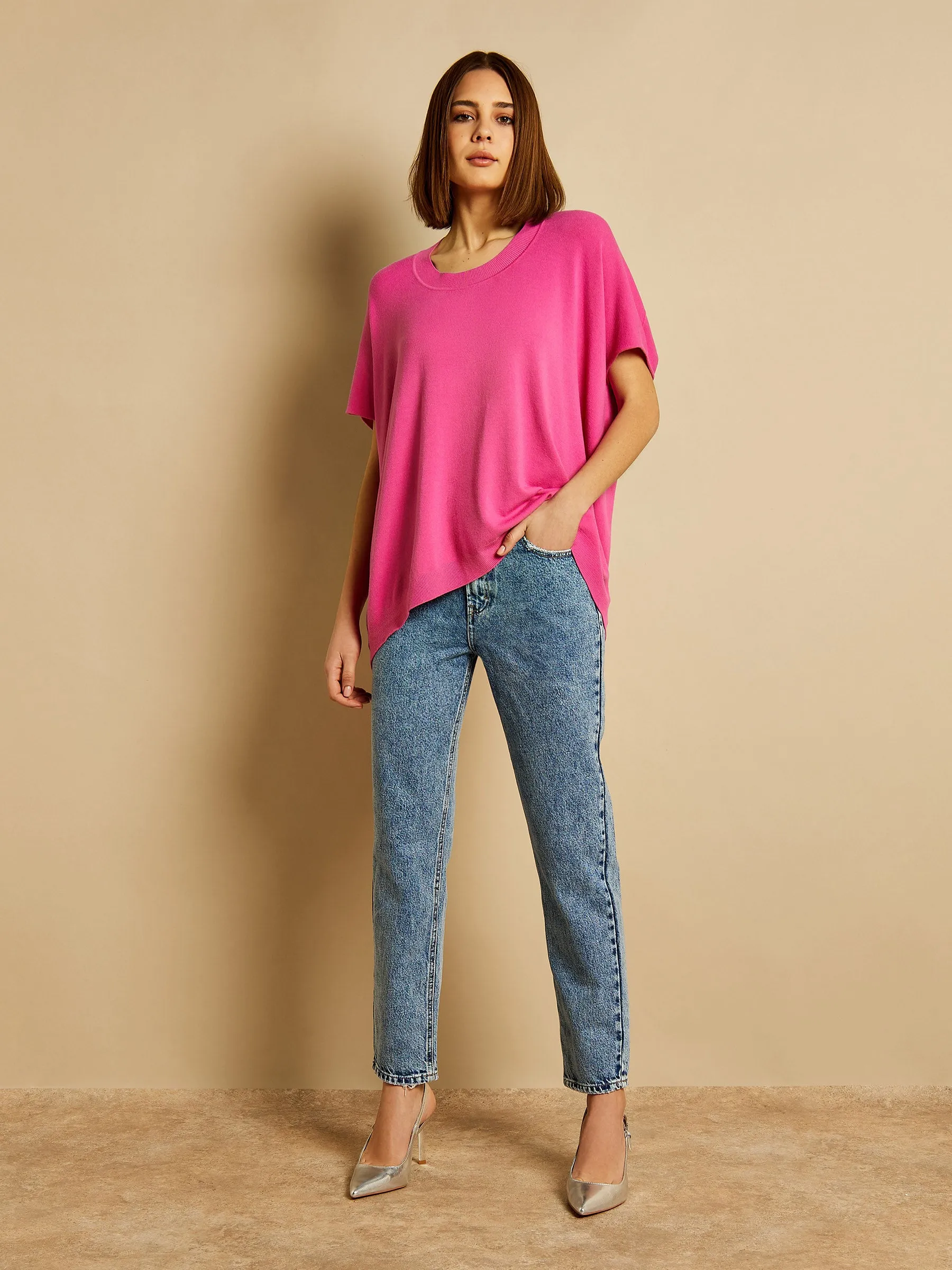 GWD Katerina Short Sleeve Oversized Jumper sold by George W. Davies product image thumbnail 4