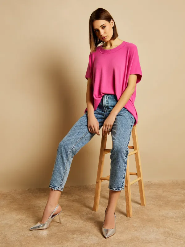 GWD Katerina Short Sleeve Oversized Jumper made by George W. Davies