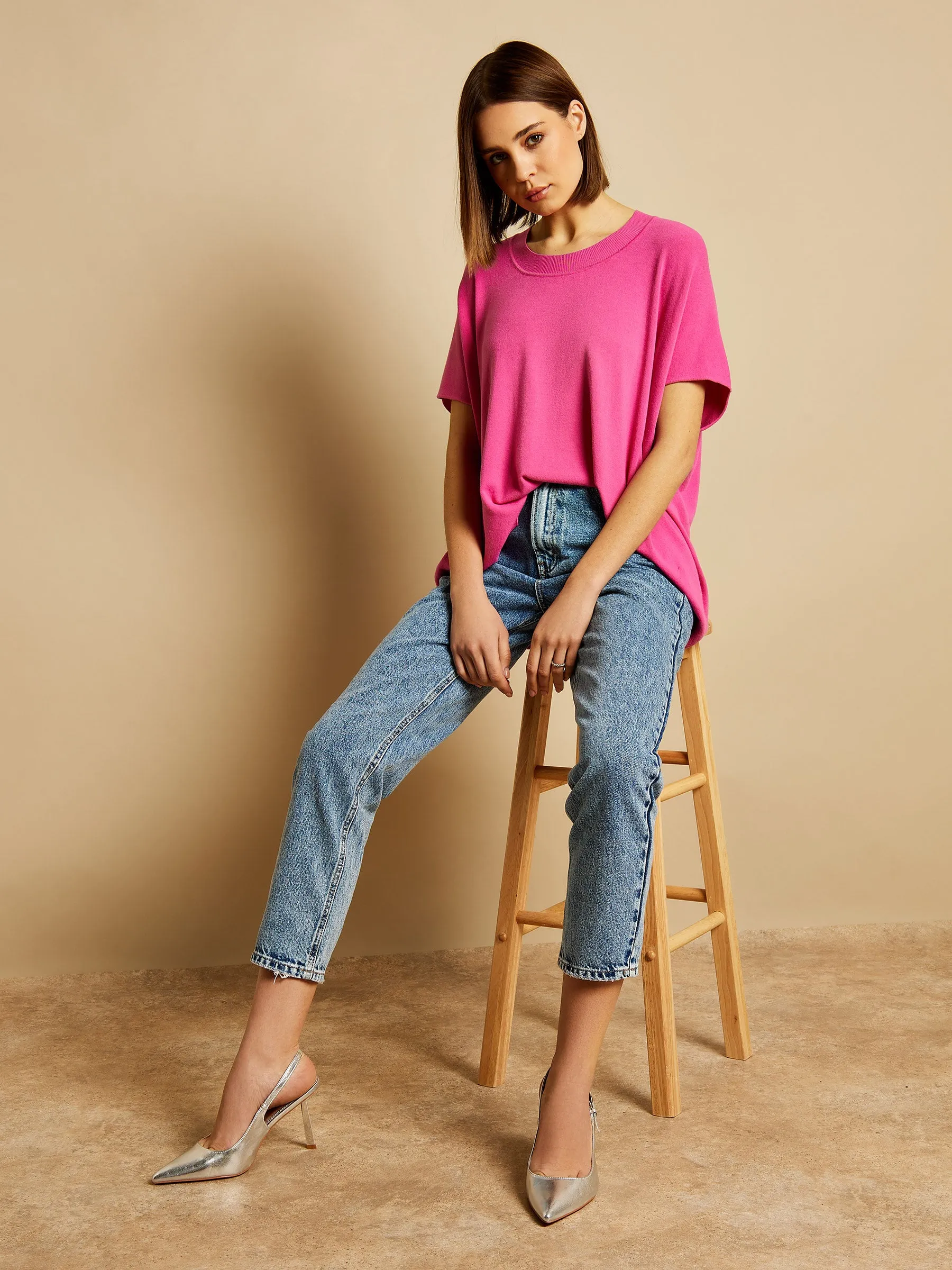 GWD Katerina Short Sleeve Oversized Jumper sold by George W. Davies