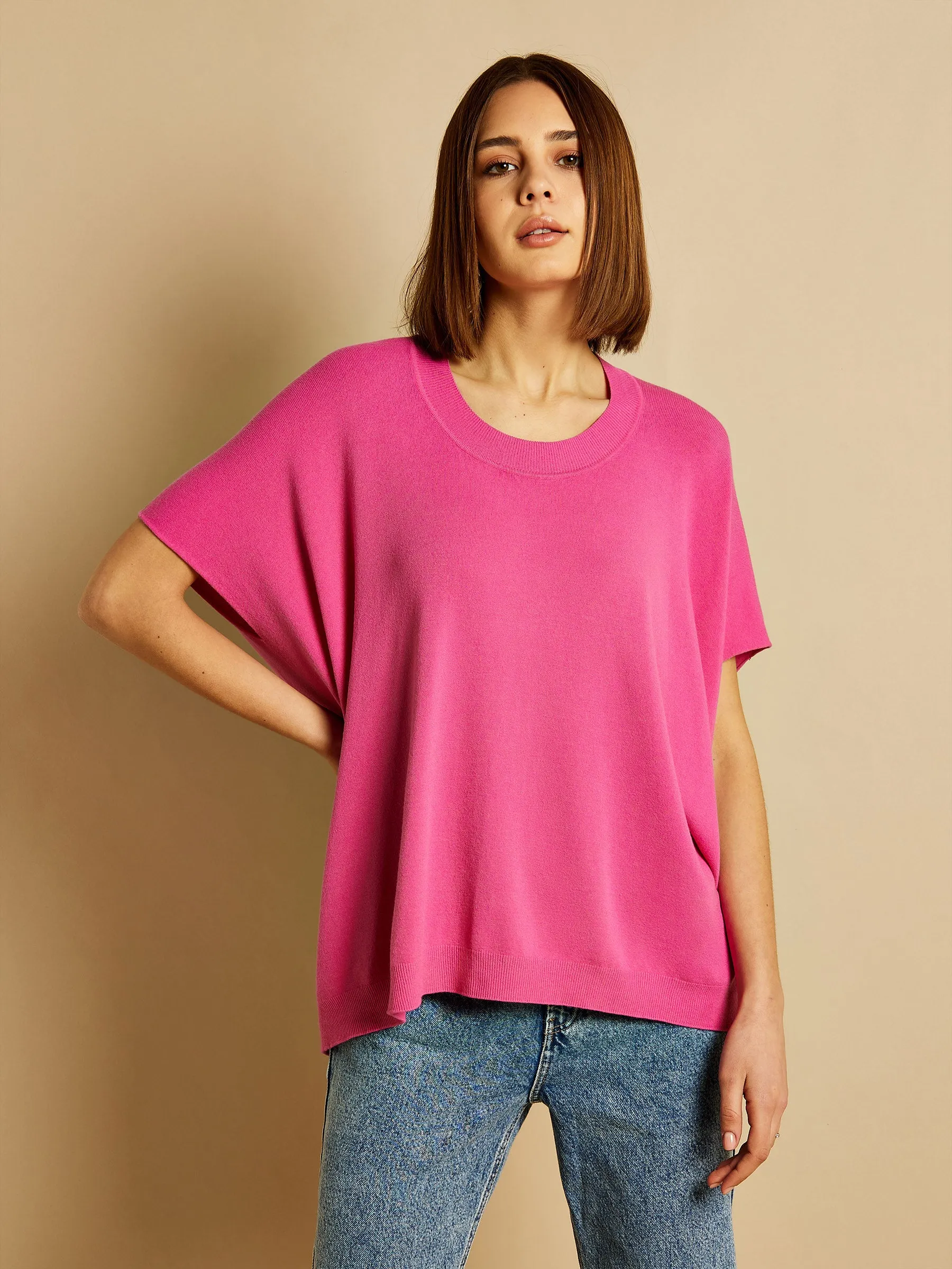 GWD Katerina Short Sleeve Oversized Jumper sold by George W. Davies product image thumbnail 2