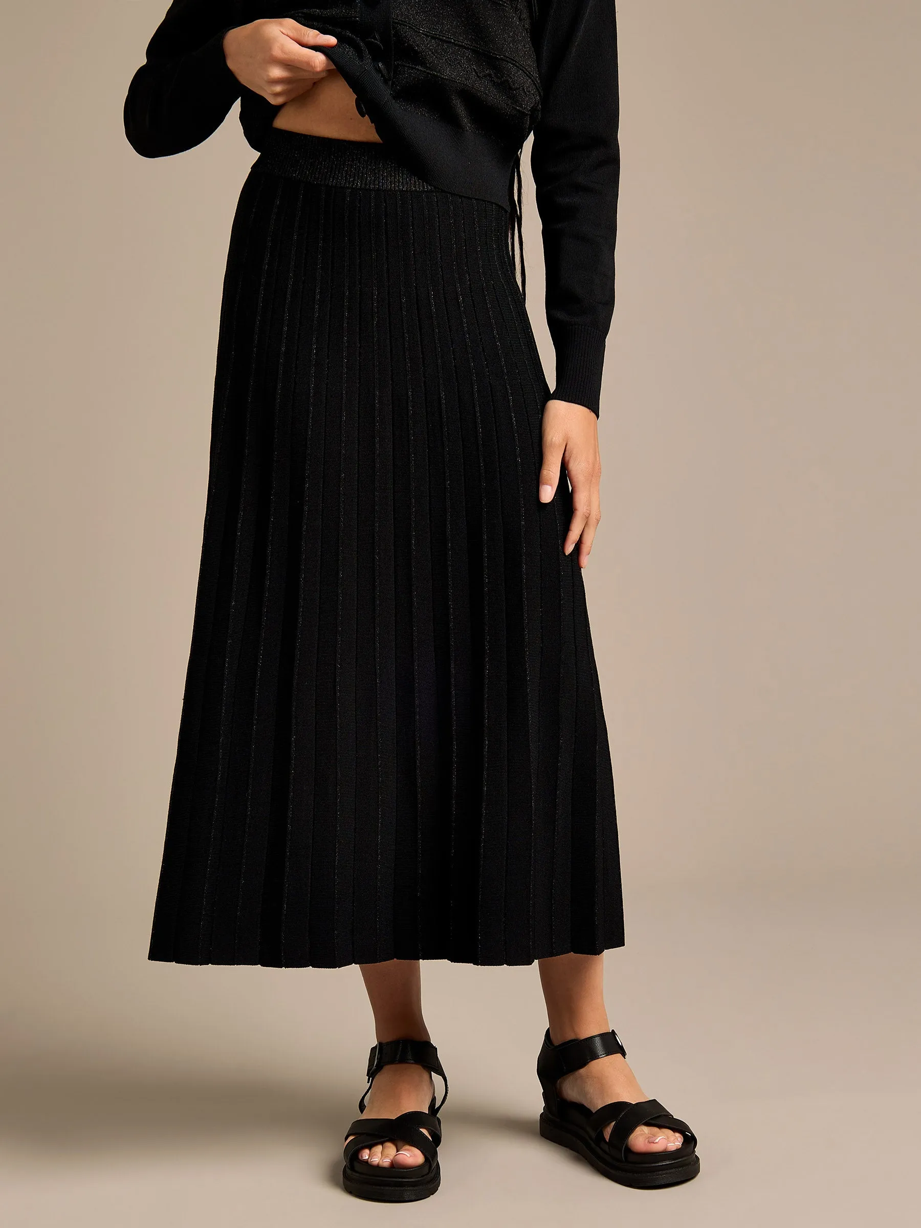 GWD Phyllis Sparkle Pleated Knitted Skirt sold by George W. Davies product image thumbnail 3
