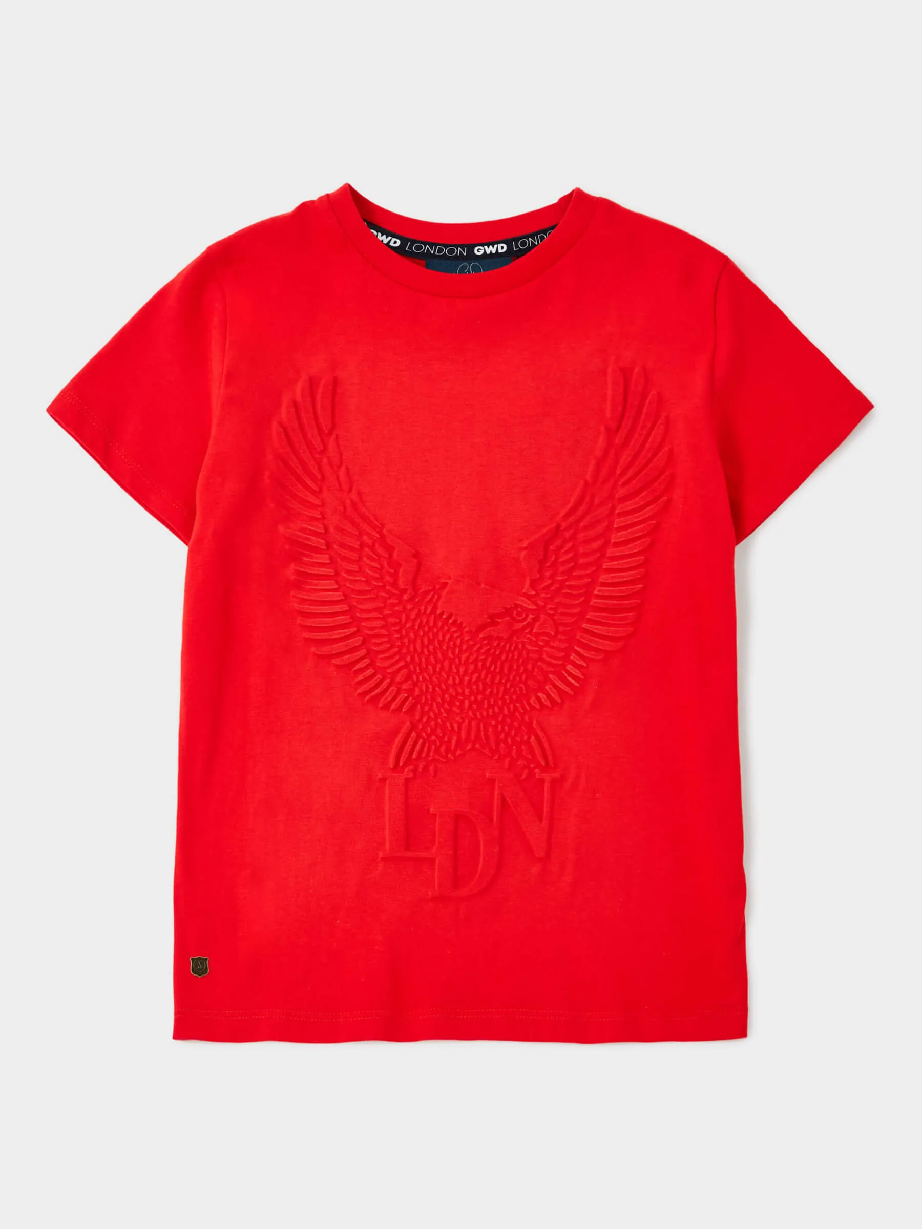 GWD Regal Embossed T-Shirt Red sold by George W. Davies