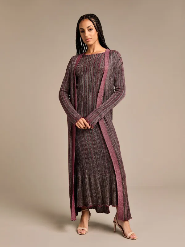 GWD Jessica Stripe Full Length Knitted Cardigan sold by George W. Davies