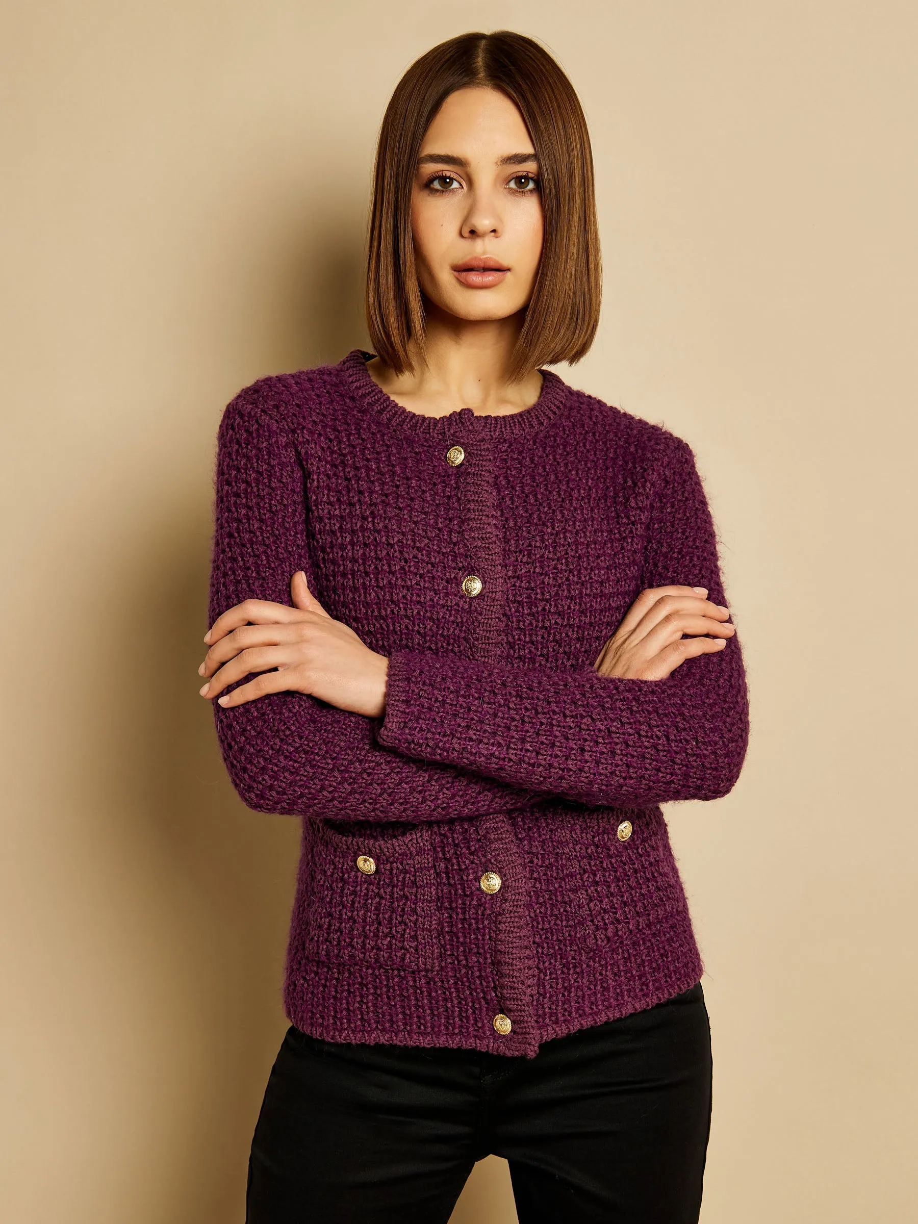 GWD Emilia Chucky Knit Button Cardigan sold by George W. Davies product image thumbnail 2