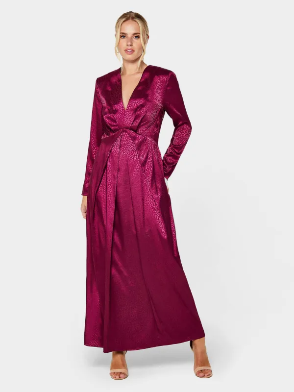 GWD Arden Satin Jacquard Maxi Dress sold by George W. Davies