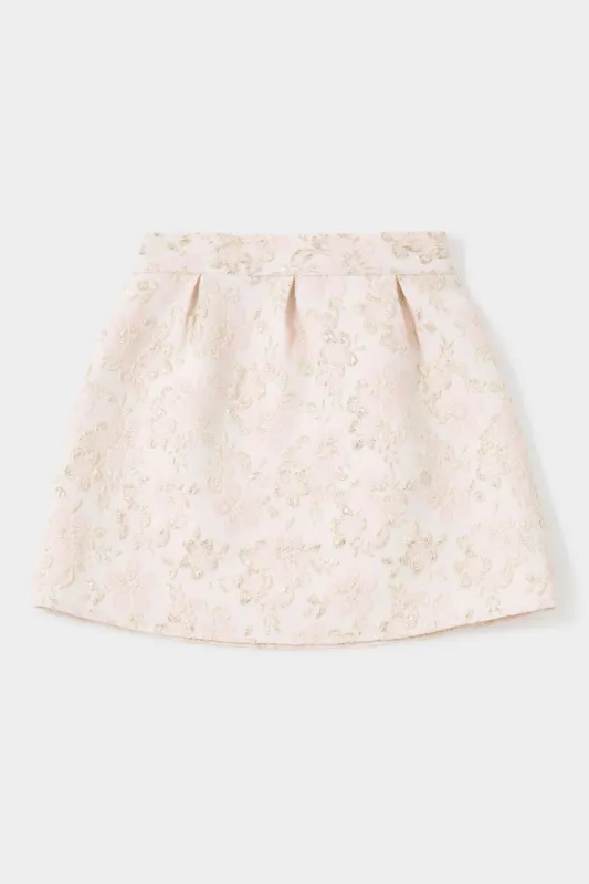 GWD Sky Embroidered Metallic Floral Jacquard Skirt sold by George W. Davies