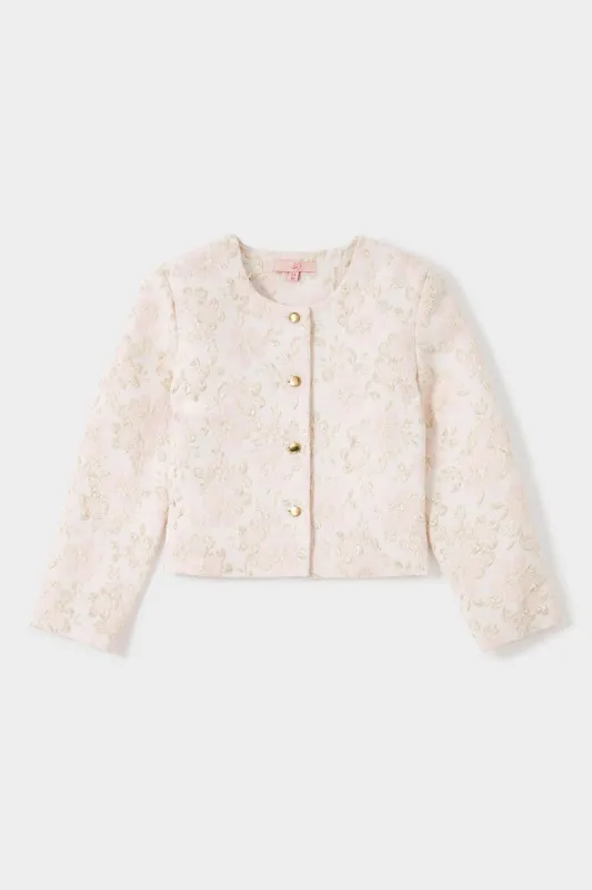 GWD Sky Embroidered Metallic Floral Jacquard Jacket sold by George W. Davies