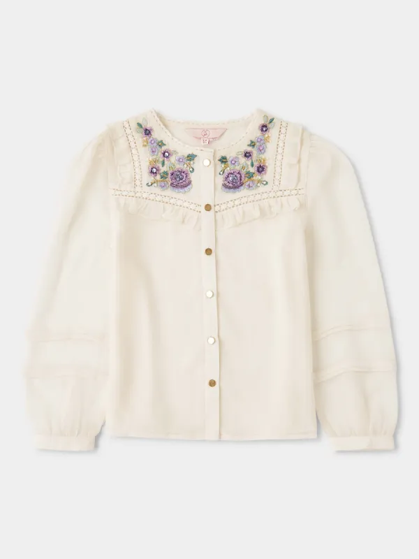 GWD Lacey Button Through Embroidered Blouse sold by George W. Davies