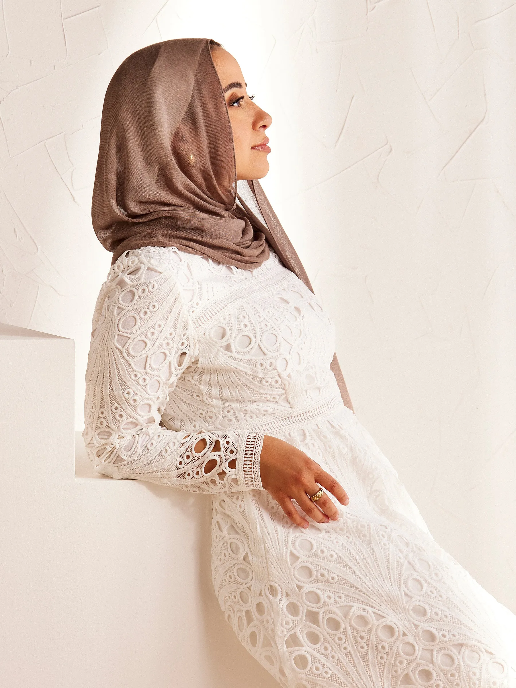 GWD Sheleigh Lace White Knee Length Dress sold by George W. Davies product image thumbnail 5