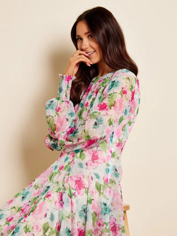 GWD Bella Rya Floral Print Knee Length Dress sold by George W. Davies
